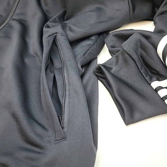 ADIDAS ZIPPER SWEAT SHIRT BLACK - Picture 6 of 10